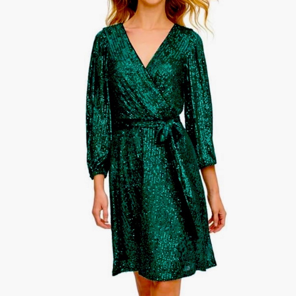 DKNY Green Sequin Dress, NWOT